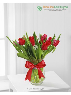 Bouquet of red Tulips